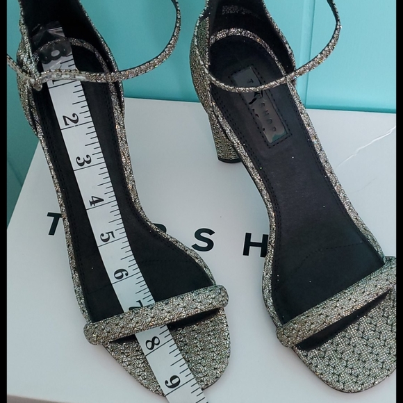 Topshop Robyn Two Part Glitter Heels - Picture 6 of 8